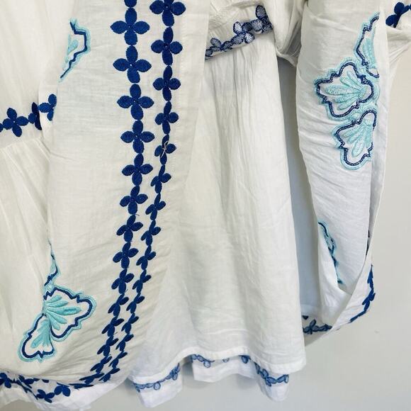 Tommy Bahama Shell Beach Tiered Maxi Dress Size M White Gauze Pockets Boho NEW - Picture 11 of 11